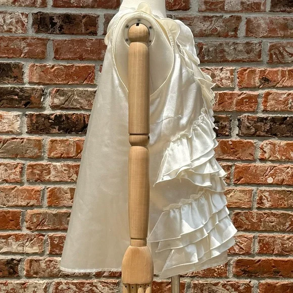 Romeo & Juliet Couture ruffled ivory satin blouse / L / Excellent condition - Picture 8 of 15